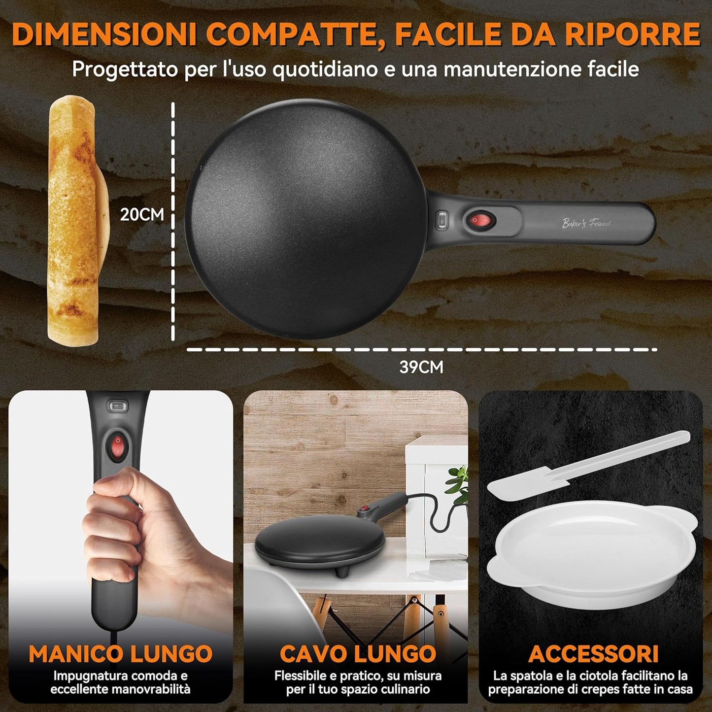 Sussurri – CrepeKing™ Crepiera Istantanea Professionale Da Pasticceria