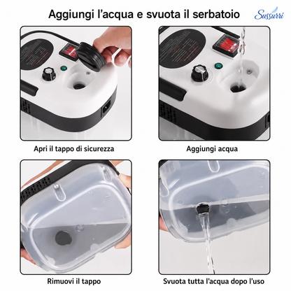 Sussurri VaporixMax™ – Pulitore a Vapore Presurizzato 12-in-1