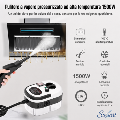 Sussurri VaporixMax™ – Pulitore a Vapore Presurizzato 12-in-1