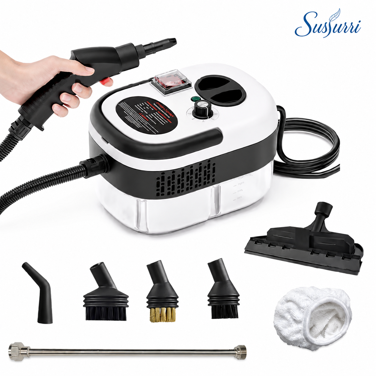 Sussurri VaporixMax™ – Pulitore a Vapore Presurizzato 12-in-1