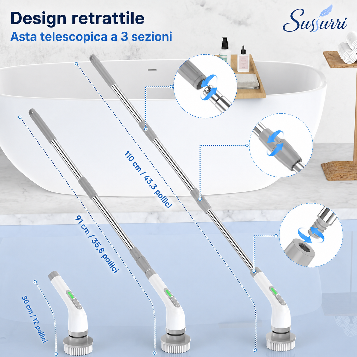 Sussurri BrushPro™ - Spazzola elettrica 7 in 1