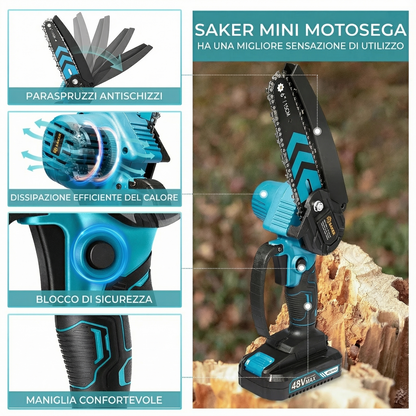 Sussurri - Motosega Elettrica® 6 Pollici - Potente e Compatta