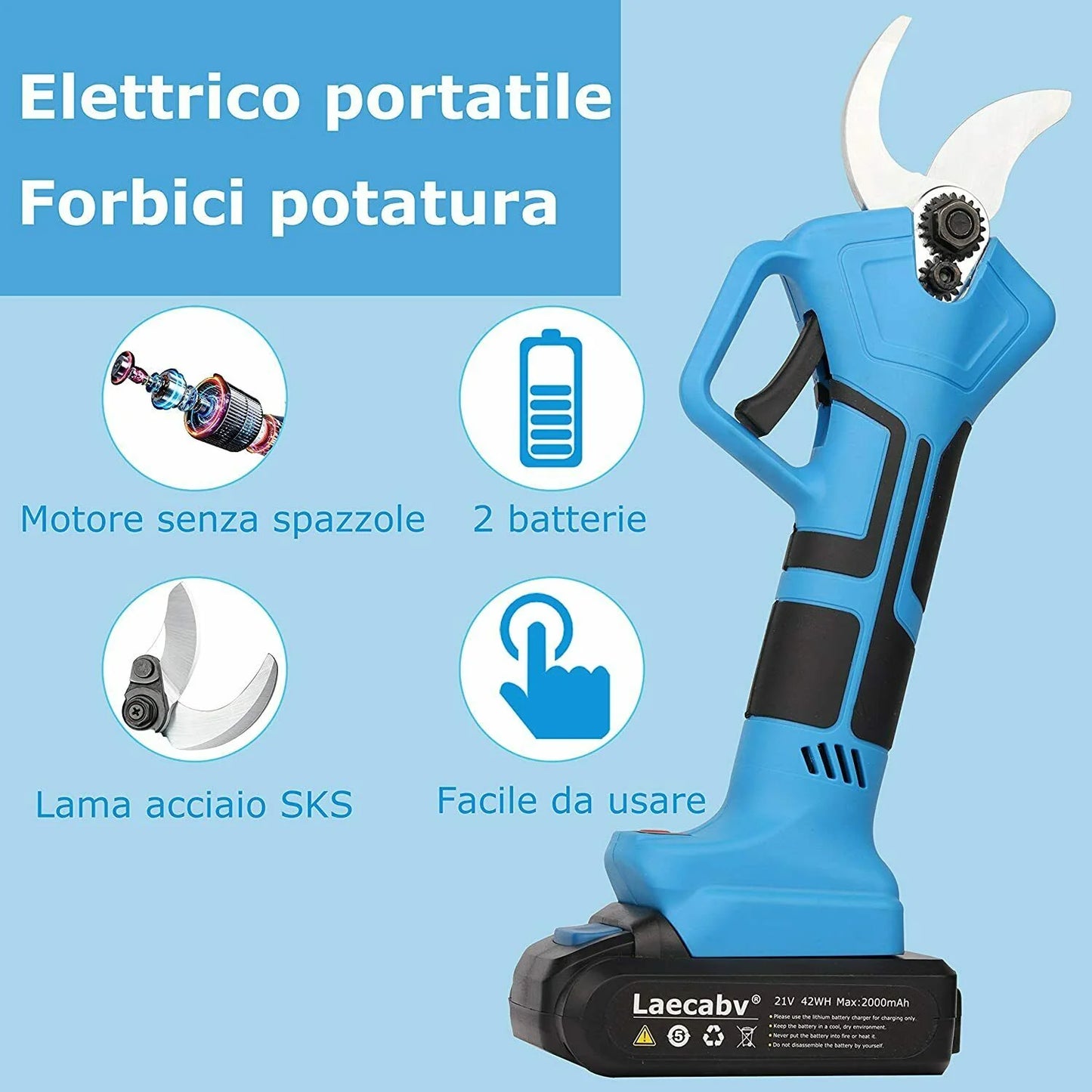 Sussurri CutForce™ Pro – Cesoia Elettrica a Batteria